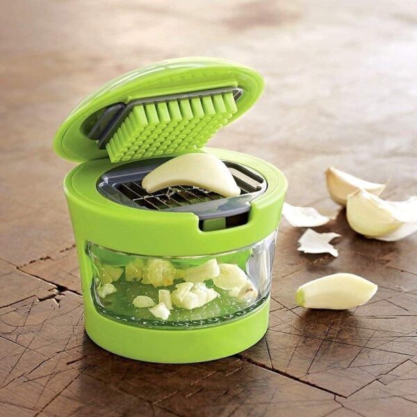 Grab n Gift Garlic Chopper | Ginger Chopper | Garlic Peeler Slicer | Mincer/Cutter/Crusher/Dicer/Garlic Press Mini Chopper for Kitchen (0150)