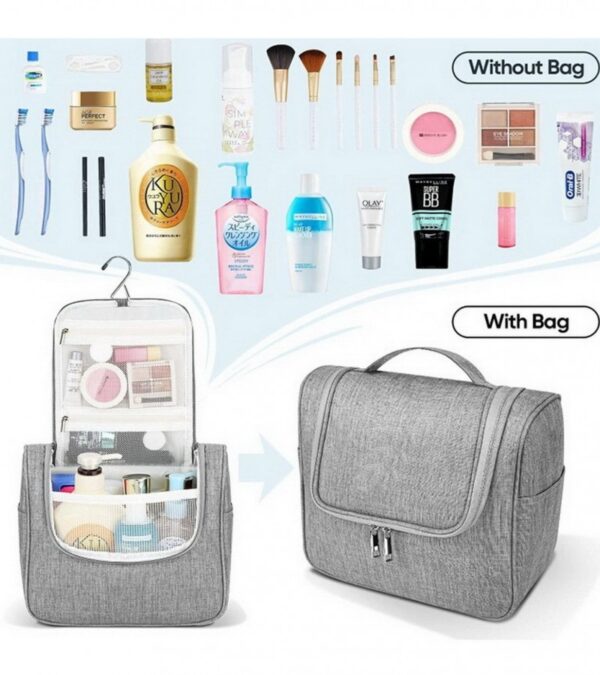 Women Zipper Travel Cosmetic Makeup Organizer Hanging Toiletry Storage Bag-Multi CODE (0545) - Image 4