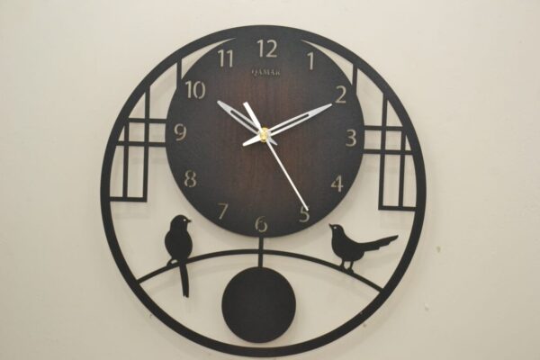 modern wooden wall clock