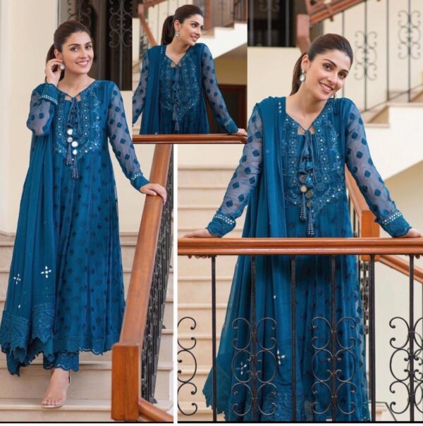 Faiza Saqlain Full Embroidered Chiffon drees for women