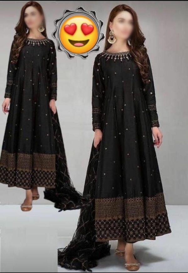 Heavy Embroidered With Handwork Women Dress